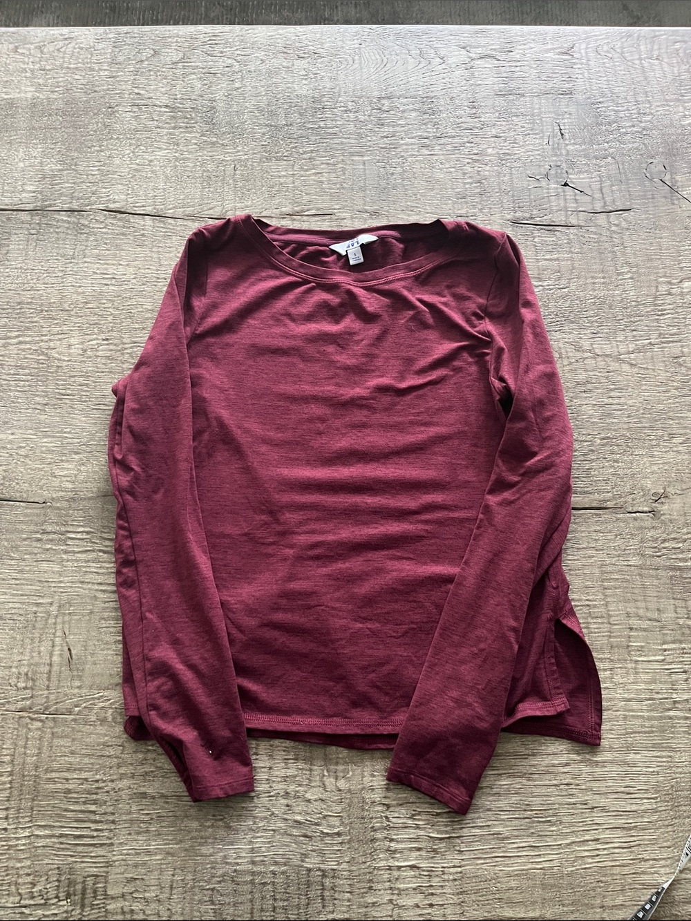 JoyLab Maroon Long Sleeve Crew Tee